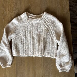 Zara Girls 11-12yr Knit Sweater Neutral Ivory Beige - Great Buy!
